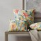Aqua Coral Stain Resistant Performance Floral Botanical Print Upholstery Fabric by The Yard - SKU: Brixton Tropical